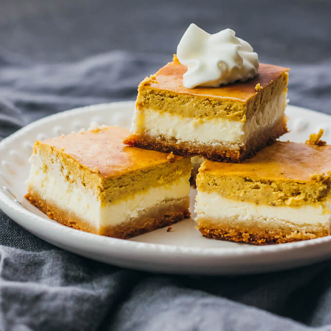 Sliced Keto Pumpkin Cheesecake