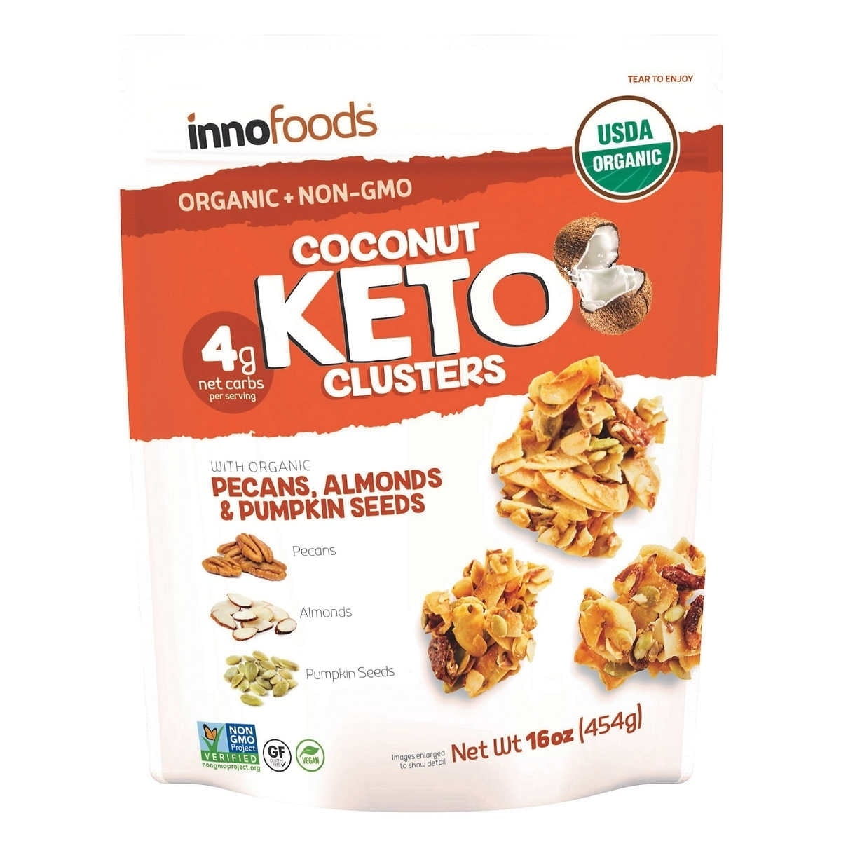 Keto Coconut Clusters Close-Up